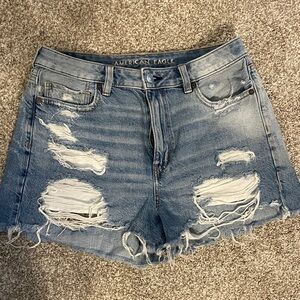 American Eagle Outfitters Ripped Blue Jean Shorts